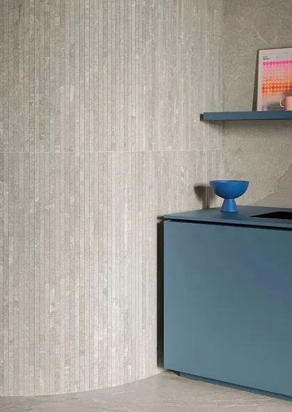 Фото Керамогранит Impronta IAR01BALI Ardesia Bianco Linea Real Up 60x120 Италия