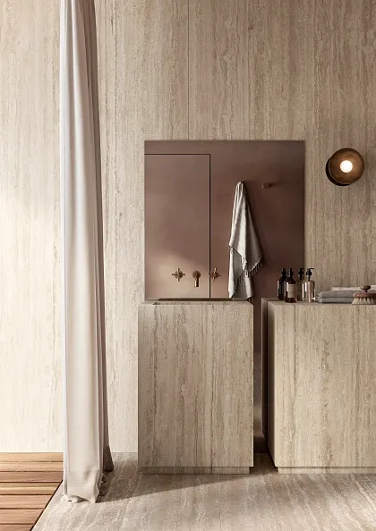 Фото Керамогранит Ragno Marazzi RCAJ Realstone Travertino Cross Noce Rett 60х120 Италия