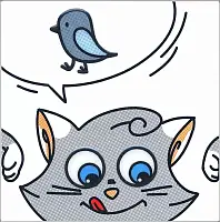 Фото Декор NT\A134\5009 Кошки-Мышки Птичка 20*20