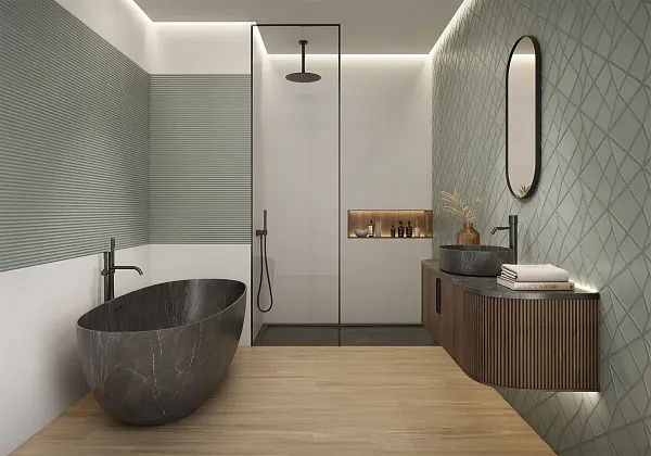 Фото Керамическая плитка Metropol R0002984 Miyako Concept Verde 30x90 Испания