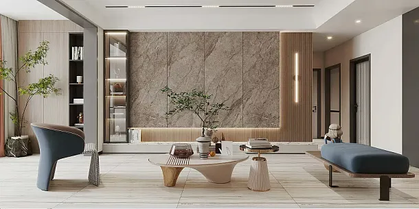 Фото Керамогранит Angela Brown Structure 120x300 (BHK-4008) Китай