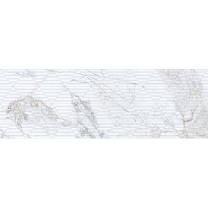 Фото Керамическая плитка 9547 Iguazu White Relieve 30х90 Испания