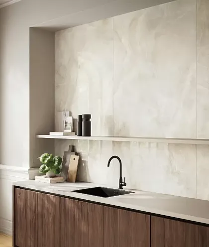 Фото Керамогранит Piemme 05458 Majestic Onyx Crystal Beige Lev Ret 120x280 Италия