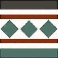 Фото Бордюр Kerlife (Navarti) Victorian Dreams Cenefa Bristol Green 22,5x22,5