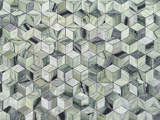 Фото Мозаика LeeDo Ceramica Pietrine Onice Verde oliva POL diamond 96x55x7 Китай