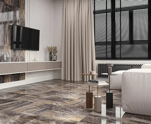 Фото Керамогранит Laparet Electra Brown Полированный 60x120 Россия