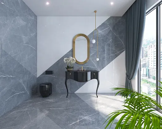 Фото Керамогранит Usak Seramik Swindon Grey Polished 60x120 Турция