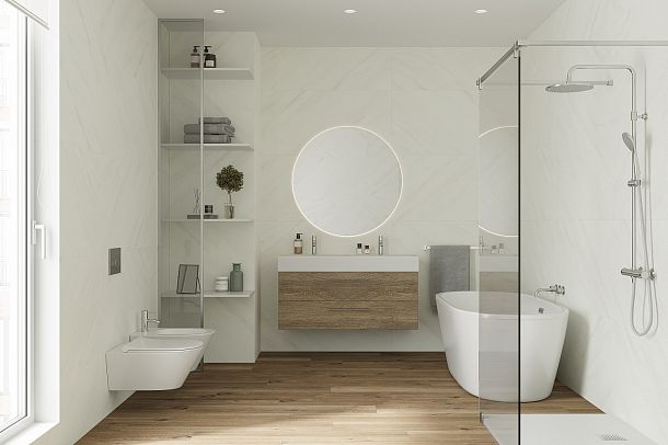 Фото Керамогранит Persian White Polished 60x120 (MPL-058627) Россия