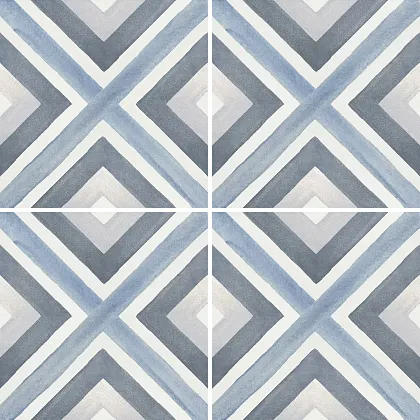Фото Керамогранит Smile Tile Artisan Blue 19,8x19,8 Индия