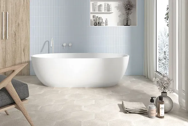 Фото Плитка Equipe 28475 Costa Nova Praia Naval Glossy 5x20 Испания