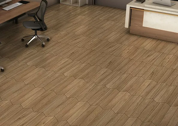 Фото Керамогранит Ennface ENWD6032SR845 Oakland Honey Matt Relief 80x450x8 Индия