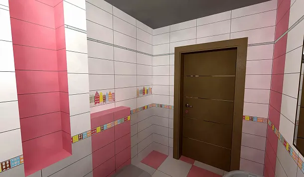 Фото Плитка 5184 Калейдоскоп розовый 20*20 Россия