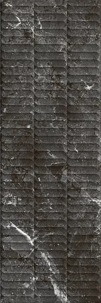 Фото керамическая плитка Тубкаль чёрный глянцевый структура обрезной 30x89,5x1,05 (KM3090B0170R) Россия