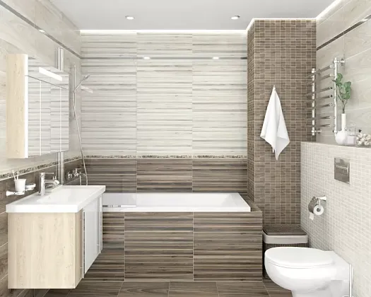 Фото Мозаика MM60069 Zen Декор мозаичный бежевый 20х60 Россия