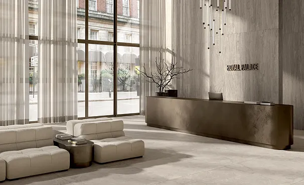 Фото Керамогранит Fondovalle ROT020 Royal Travertino Navona Vein Real Matt 60x120 Италия