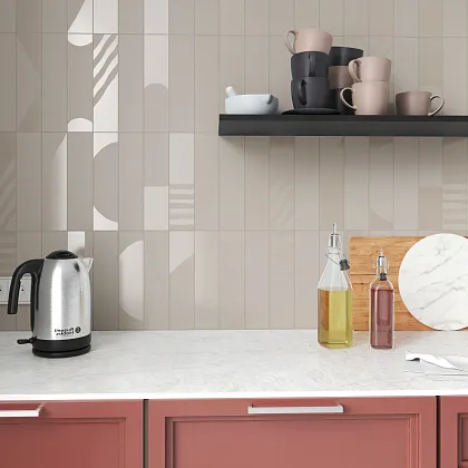 Фото Плитка Smile Tile Rivera Fog 7.5x30 Индия