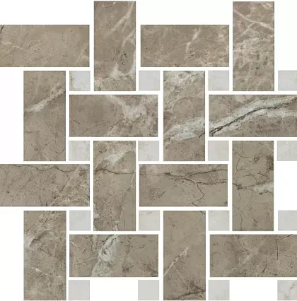 Фото Мозаика T038\SG6541 Серенада мозаичный бежевый тёмный лаппатированный 32x32 Россия