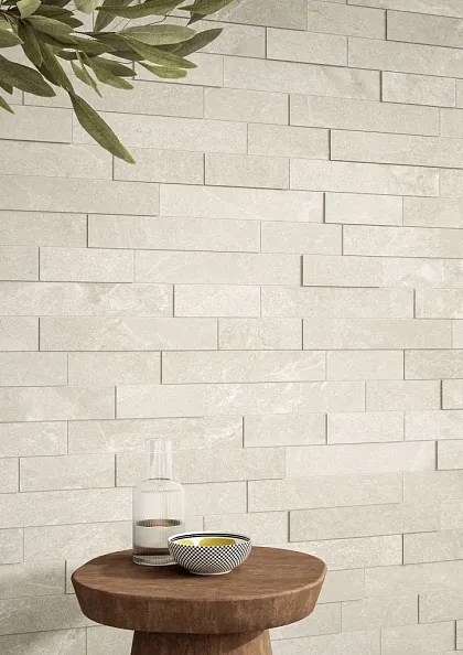 Фото Керамогранит Impronta IAR01BALI Ardesia Bianco Linea Real Up 60x120 Италия
