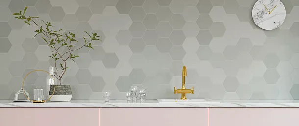 Фото Керамогранит 122451 Hexa Six Greige 14x16 Испания