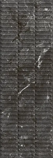 Фото керамическая плитка Тубкаль чёрный глянцевый структура обрезной 30x89,5x1,05 (KM3090B0170R) Россия