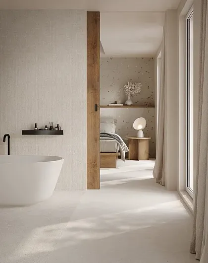Фото Керамическая плитка FAP Ceramiche fTXH Materia Pura Micro Tortora Matt RT 30,5x91,5 Италия