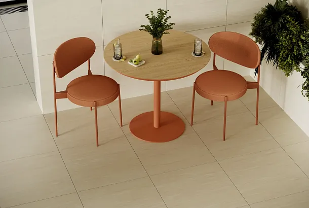 Фото Керамогранит Dako Е-5025/МR Travertine крем ректификат 600х600х9 Россия