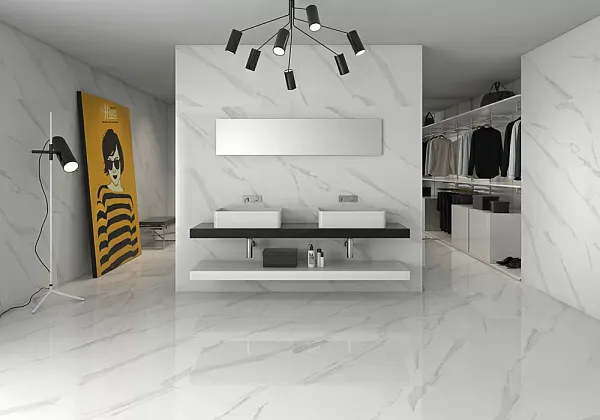 Фото Керамогранит Geotiles Statuary Compacglass Blanco 60x120 Испания