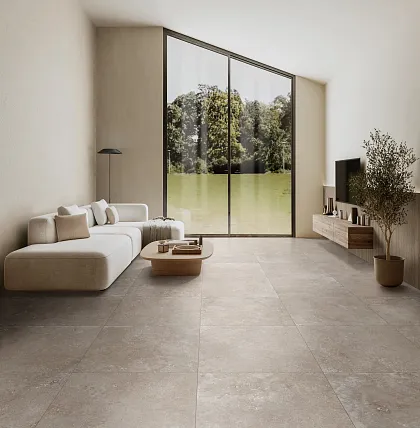 Фото Керамогранит Ragno Marazzi RCAF Realstone Travertino Cross Bianco Rett 60х120 Италия