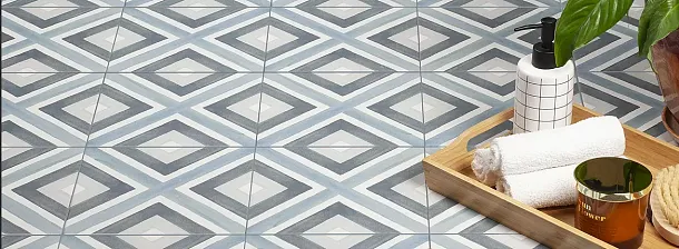 Фото Керамогранит Smile Tile Artisan Cream 19,8x19,8 Индия