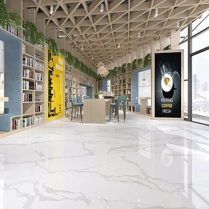 Фото Керамогранит Bianco White Polished (Sinking Ink) 60x120 (BHW-0026) Китай