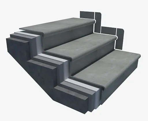 Фото Ступень Seranit Step Beton Grey Matt 32,5x120 Турция