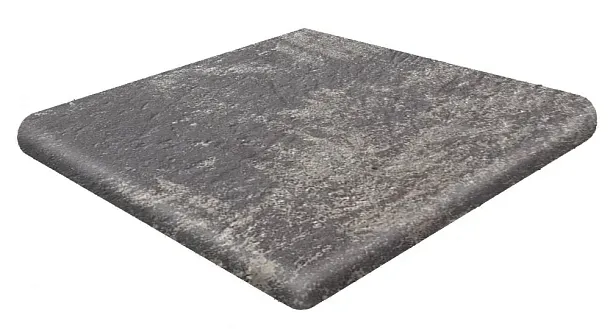 Фото Ступень Gres de Aragon 906861 Esquina Redonda Metal Black 33x33 Испания
