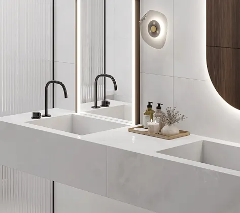Фото Керамогранит Laparet Lp6012G0541R Bernini Bianco Белый Глянцевые Чернила 59,5Х119,1 Россия