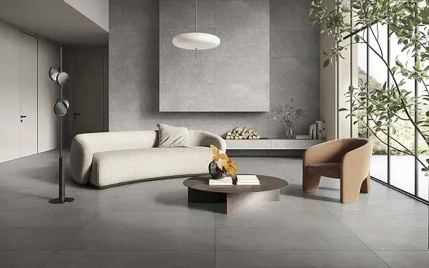 Фото Керамогранит Vitra K948557R0001VTER CementBase Серый Матовый R10A Ректификат 60x120 Турция