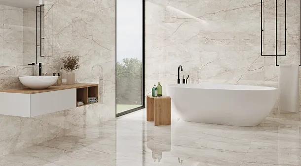Фото Керамогранит Keratile Rain Forest Cream MT Rect 60x120 Испания