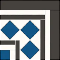 Фото Бордюр Kerlife (Navarti) Victorian Dreams Taco Bristol Blue 22,5x22,5