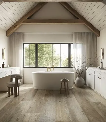 Фото Керамогранит Sant Agostino Yorkwood Brown 20x120 Италия
