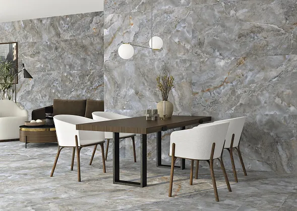 Фото Керамогранит Benadresa Aura Snow Natural 6mm 120x280 Испания