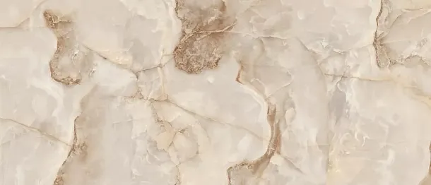 Фото Керамогранит Ennface ENONX7007FL120280 Onyx Cream Full Lappato 1200x2800x6 Индия