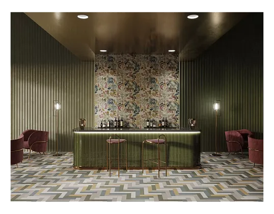 Фото Керамогранит 1006001 Affreschi Klimt Rett R9 60x120 Италия