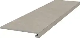 Фото Ступень Kerama Marazzi Касабланка клееная фронтальная HP серый светлый матовый обрезной 33x119,5x0,9 (KM6012G0201RGCF)