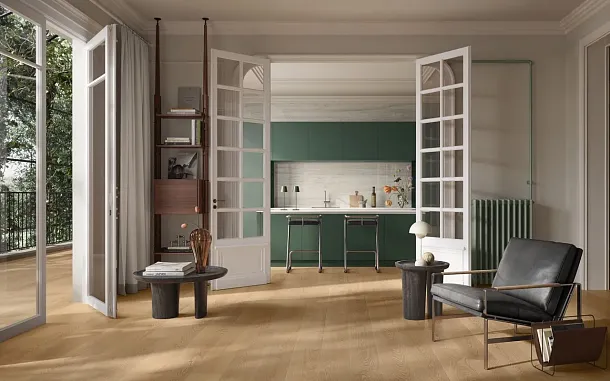 Фото Керамогранит Sant Agostino CSAGRWBR18 Gracewood Brown 30180 Nat Rect 30x180 Италия
