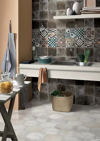 Фото Керамогранит Esagona GREEN BLUE CL 24X27,7 Италия