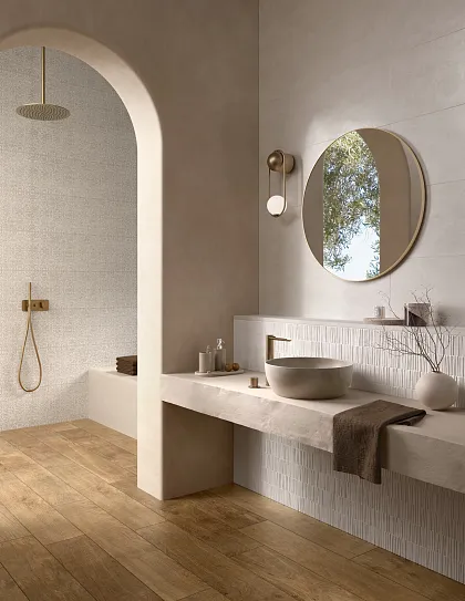 Фото Керамическая плитка Ragno Marazzi RDCK Hand 3d Made Pomice Rett 33x100 Италия