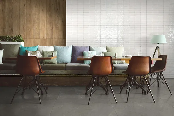 Фото Керамогранит Ragno Marazzi RCV3 Stoneplay Cliff Bianco Rett 100x100 Италия