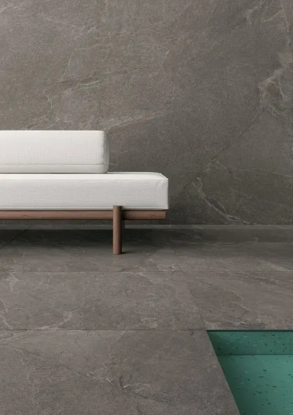 Фото Керамогранит Impronta IAR01BALI Ardesia Bianco Linea Real Up 60x120 Италия