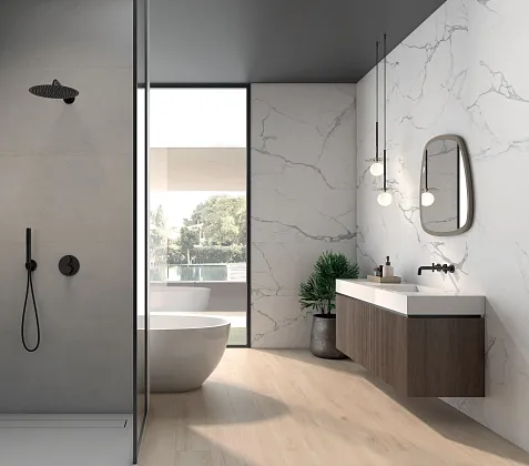 Фото Керамогранит Geotiles Artemisa Blanco Satin Matt 120x280 Испания