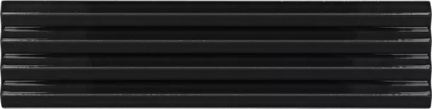 Фото Плитка Equipe 28468 Costa Nova Praia Black Glossy 5x20 Испания
