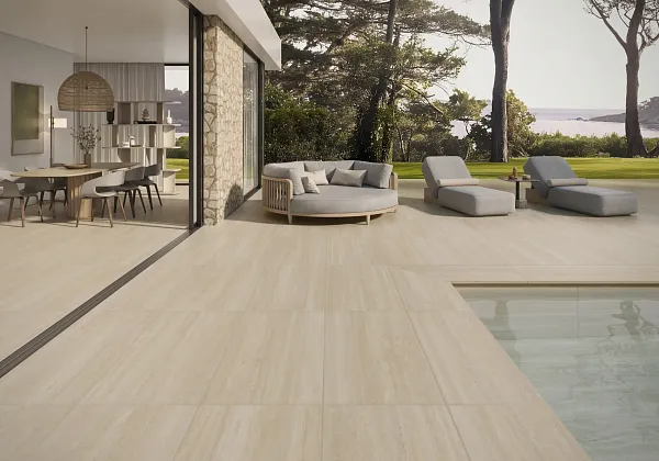 Фото Клинкерная плитка Gres de Aragon 906710 Base Travis Beige Liso Rect. 59.7x119.7 Испания