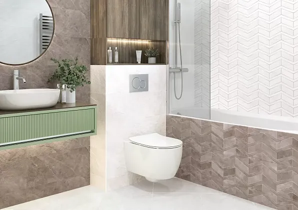 Плитка WT15EVA00R Evan White 246*740*9,8 для ванной, для туалета Фото Плитка WT15EVA00R Evan White 246*740*9,8 Россия